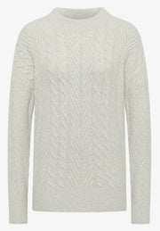 Cecil - Grå kabelstickad tröja