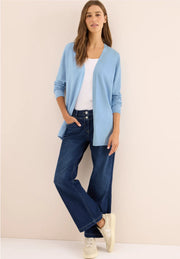 Cecil - Ljusblå kofta i bomull viskos