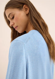 Cecil - Ljusblå kofta i bomull viskos