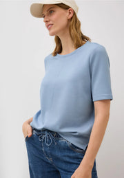 Cecil - Ljusblå kortärmad sweatshirt