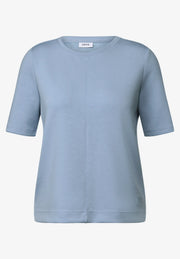 Cecil - Ljusblå kortärmad sweatshirt
