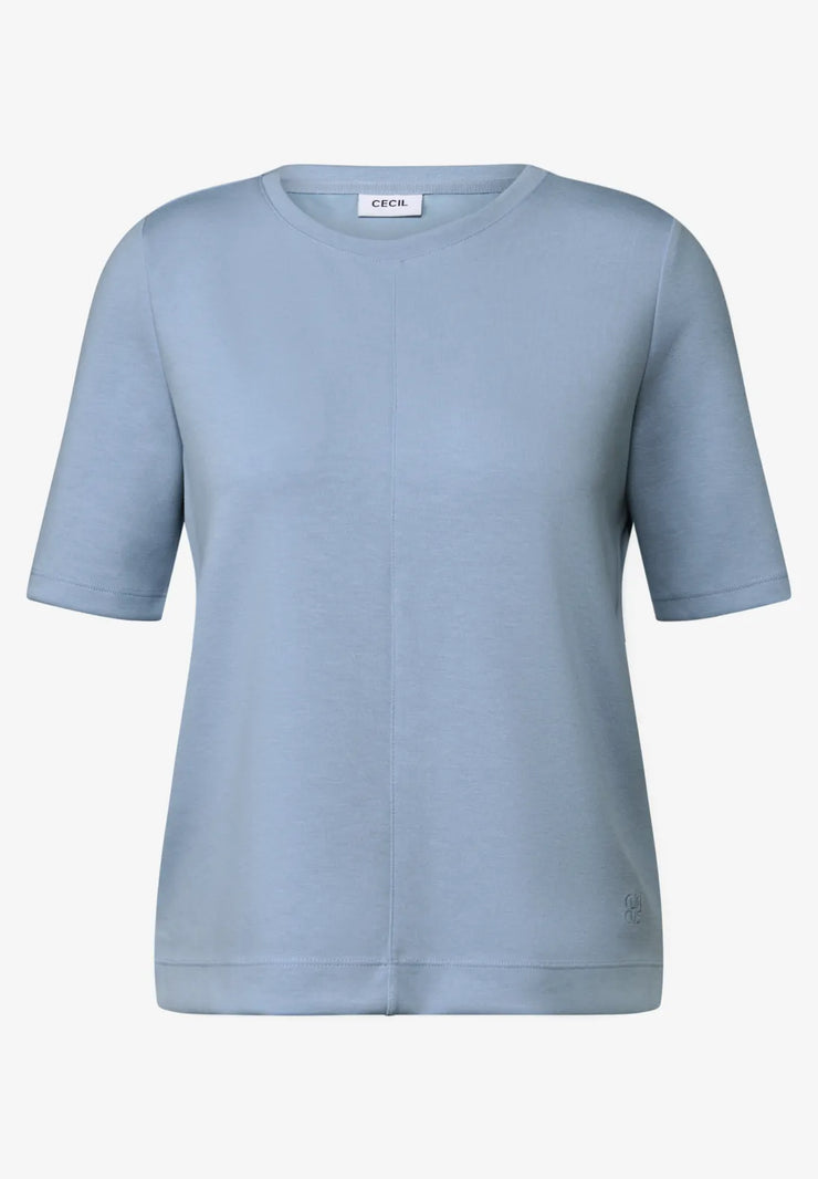 Cecil - Ljusblå kortärmad sweatshirt