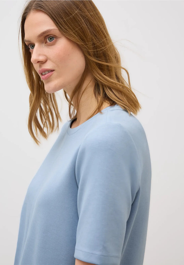 Cecil - Ljusblå kortärmad sweatshirt