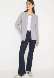 Cecil - Ljusgrå stickad kofta