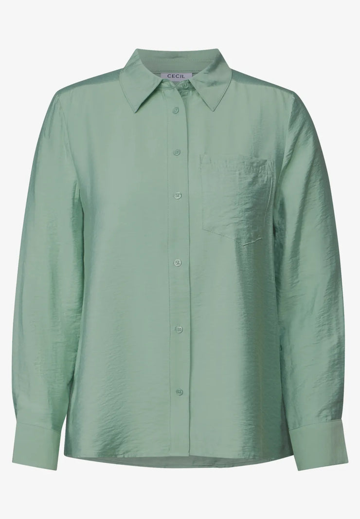 Cecil - Ljusgrön blus aerobine finish