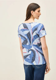 Cecil - Mönstrad burnout t-shirt
