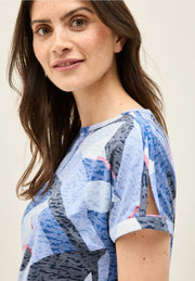 Cecil - Mönstrad burnout t-shirt
