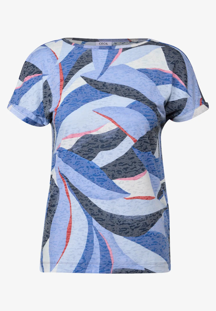 Cecil - Mönstrad burnout t-shirt