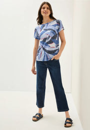 Cecil - Mönstrad burnout t-shirt