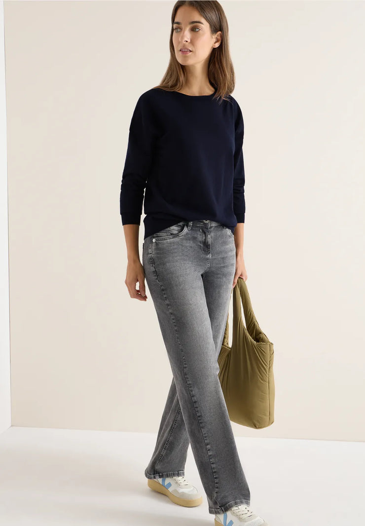 Cecil - Mörkblå stickad tröja