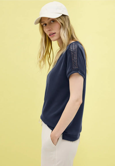 Cecil - Mörkblå t-shirt silk touch