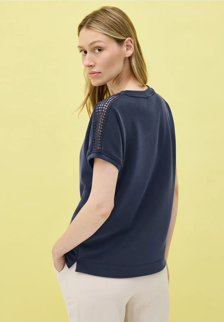 Cecil - Mörkblå t-shirt silk touch