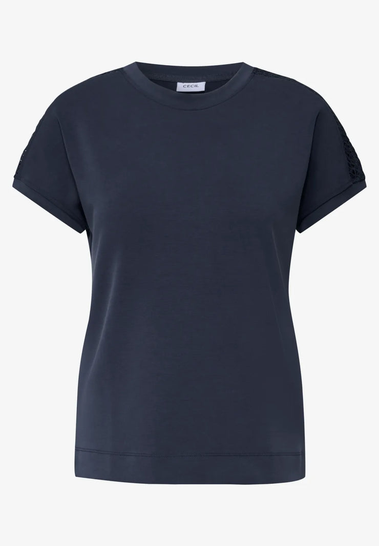 Cecil - Mörkblå t-shirt silk touch
