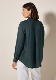 Cecil - Mörkgrön blus aerobine finish