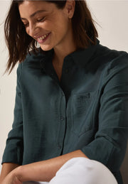Cecil - Mörkgrön blus aerobine finish