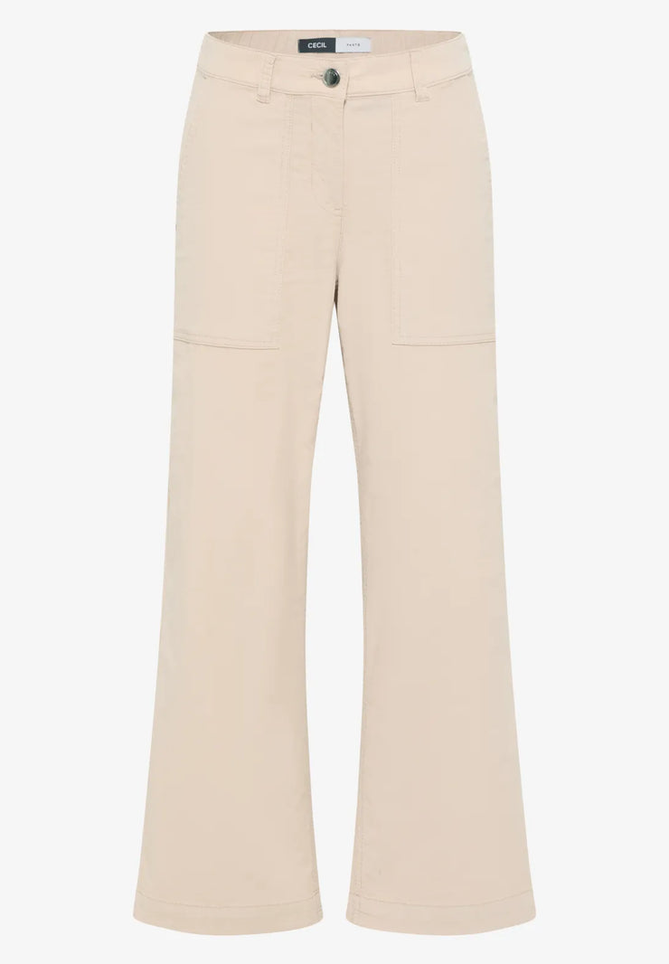 Cecil - Neele beige byxa i manchester