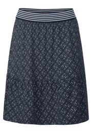 Cecil - Mörkblå mönstrad kjol
