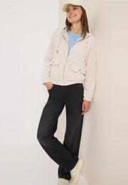 Cecil - Beige manchesterjacka med huva