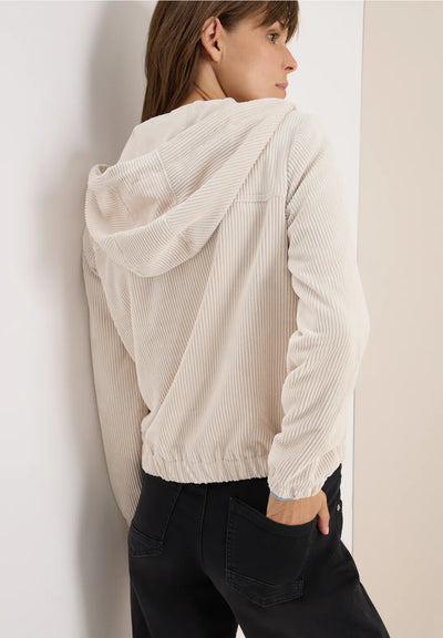 Cecil - Beige manchesterjacka med huva