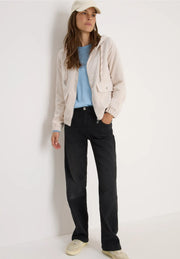 Cecil - Beige manchesterjacka med huva
