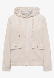 Cecil - Beige manchesterjacka med huva