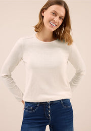 Cecil - Beige finstickad tröja