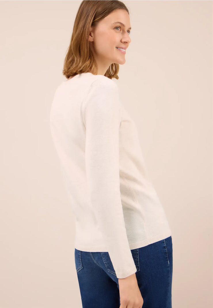 Cecil - Beige finstickad tröja