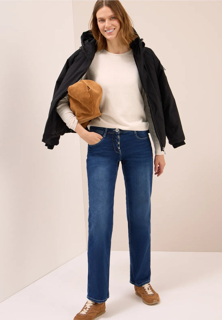Cecil - Beige finstickad tröja