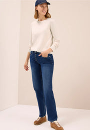 Cecil - Beige finstickad tröja