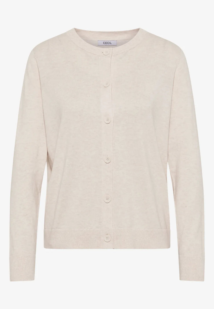 Cecil - Beige kofta med knappar
