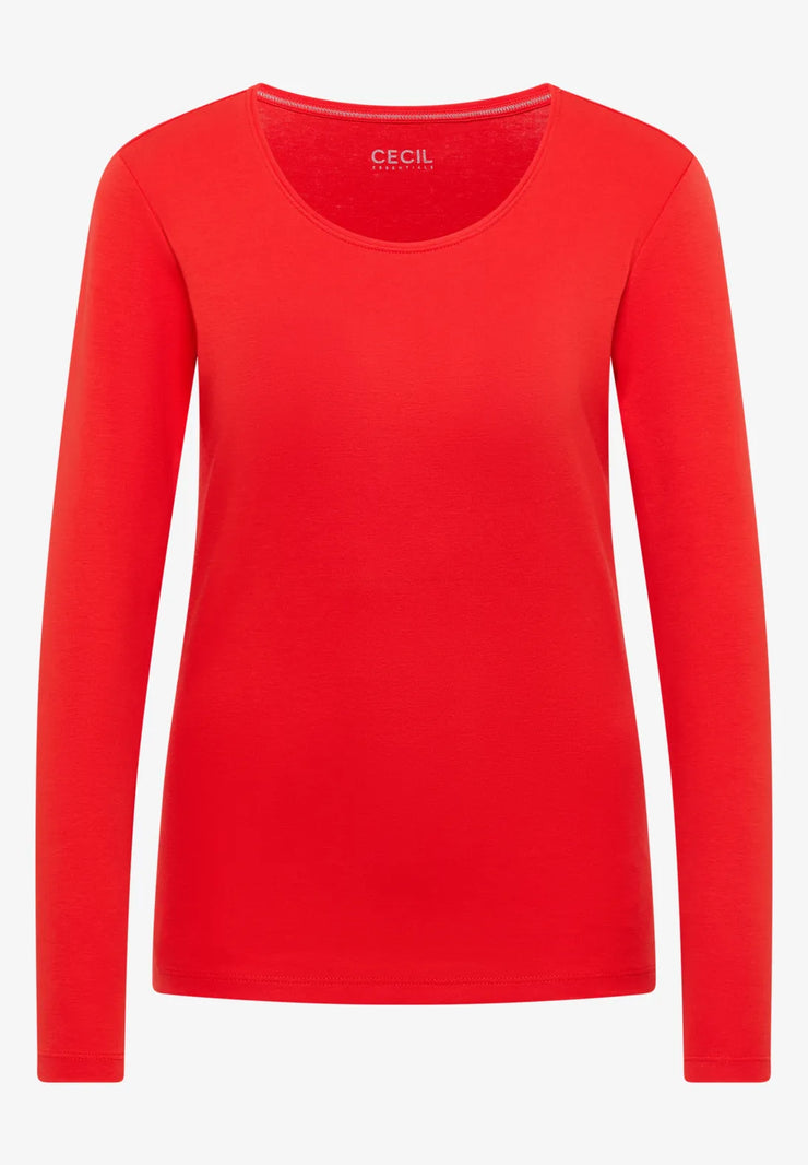 Cecil - Pia långärmad topp eko bomull