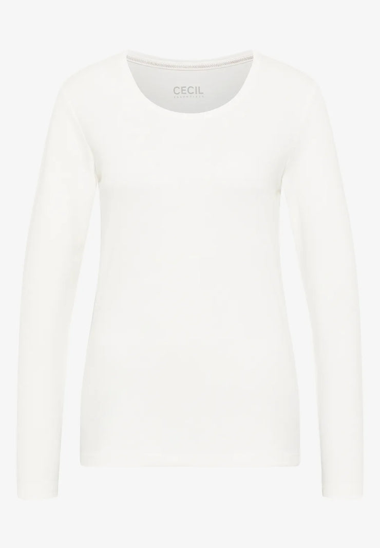 Cecil - Pia långärmad topp eko bomull