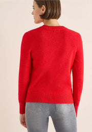 Cecil - Röd kofta med dragkedja