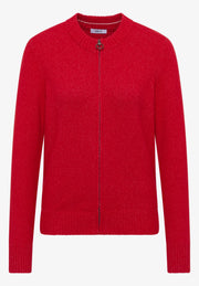 Cecil - Röd kofta med dragkedja