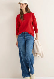 Cecil - Röd stickad tröja