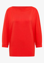 Cecil - Röd topp med fladdermusärm