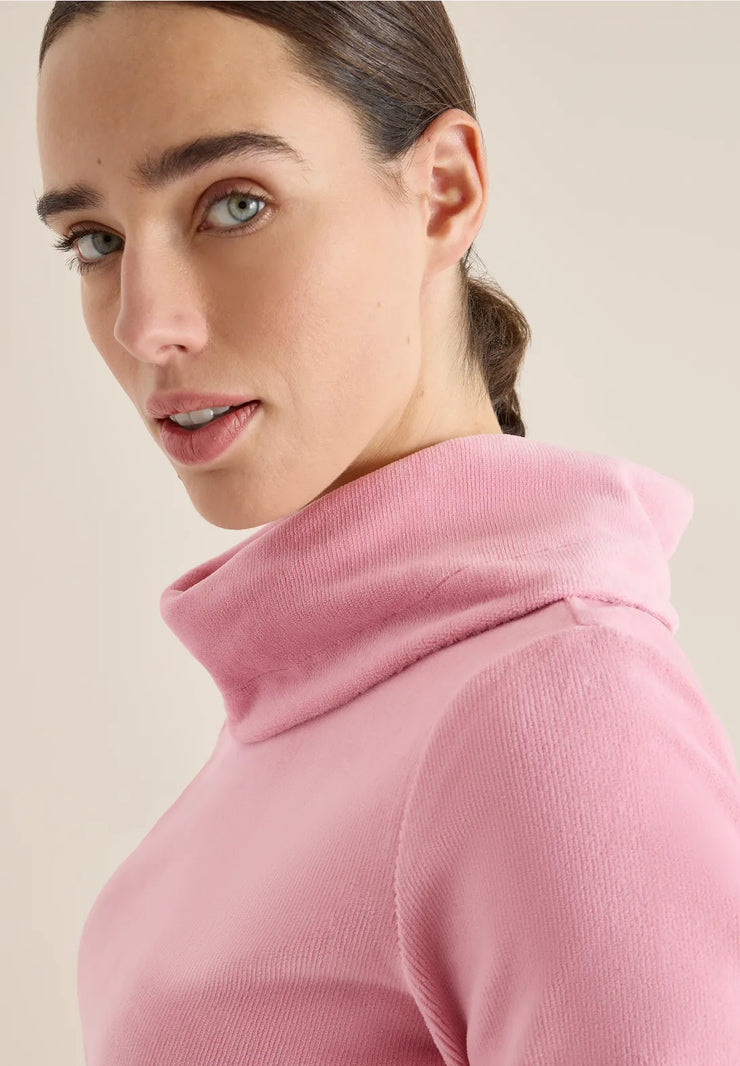 Cecil - Rosa smalrandig manchestertopp