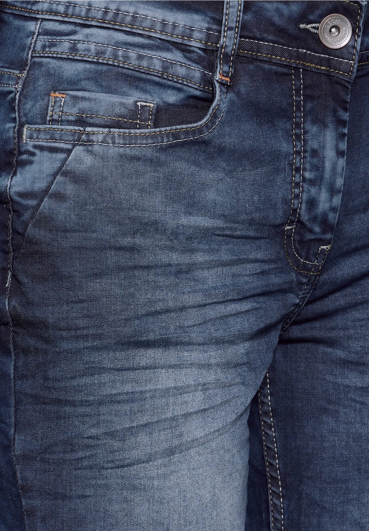 Cecil - Scarlett mellanblå korta jeans