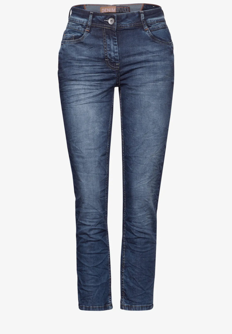 Cecil - Scarlett mellanblå korta jeans