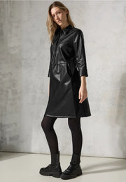 Cecil - Skjortklänning i läderimitation