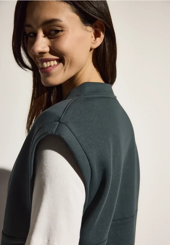 Cecil - Grön sweatshirt väst