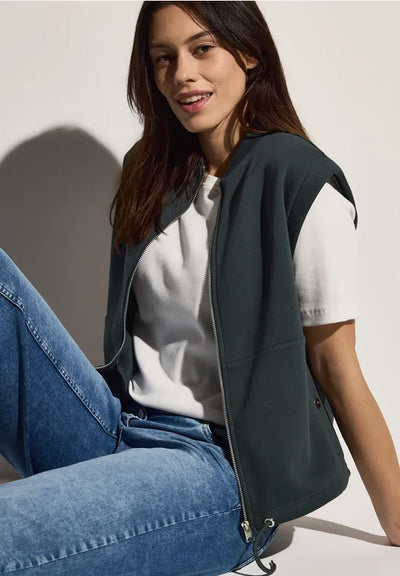 Cecil - Grön sweatshirt väst