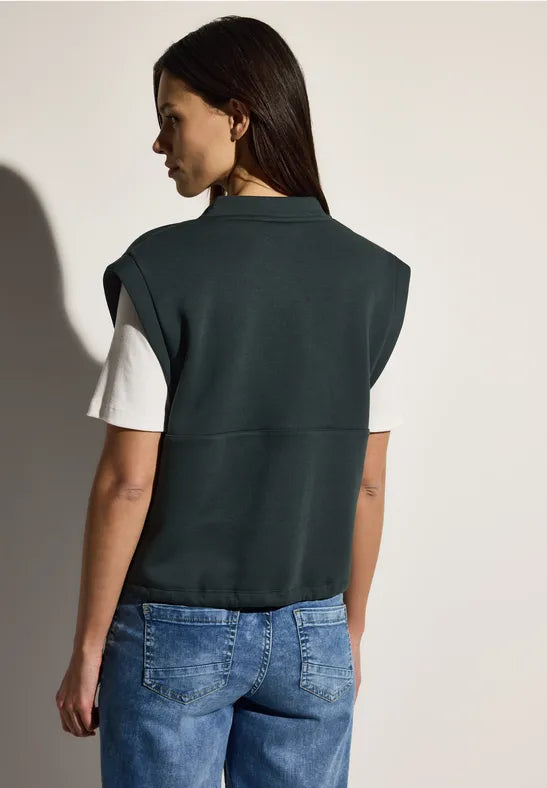 Cecil - Grön sweatshirt väst
