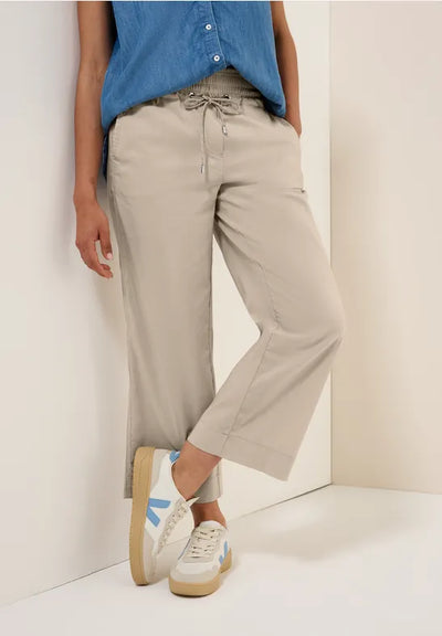 Cecil - Neele beige bomullsbyxa