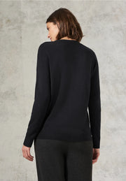 Cecil - Svart kabelstickad tröja