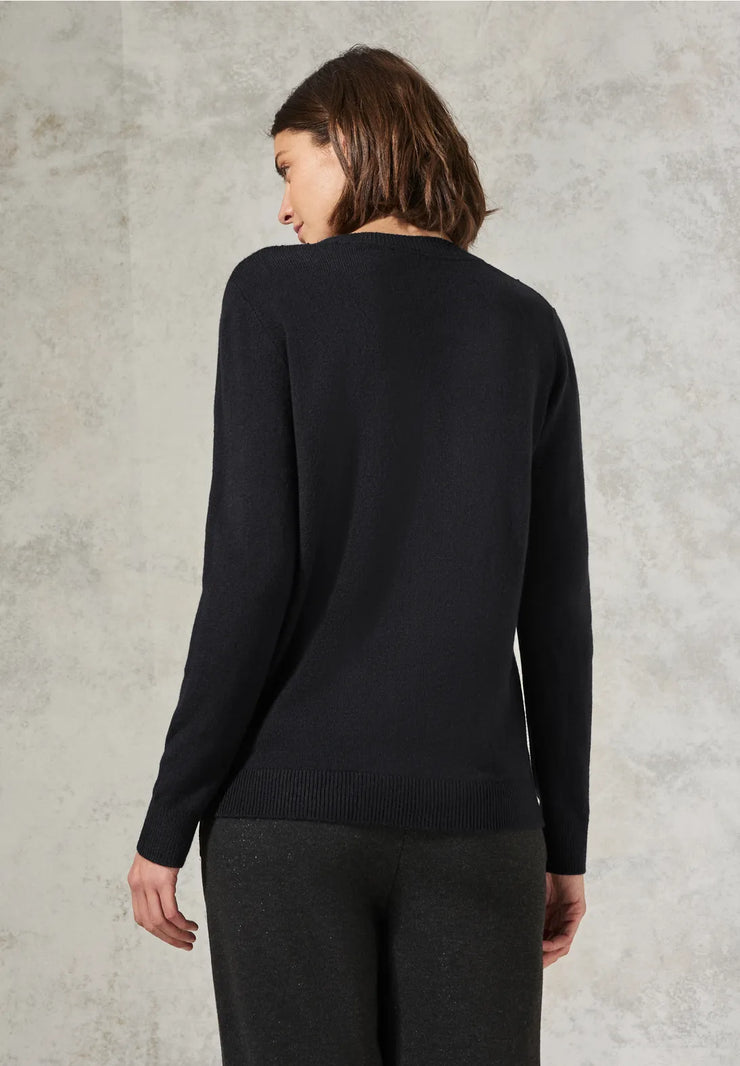 Cecil - Svart kabelstickad tröja