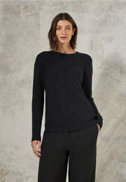 Cecil - Svart kabelstickad tröja