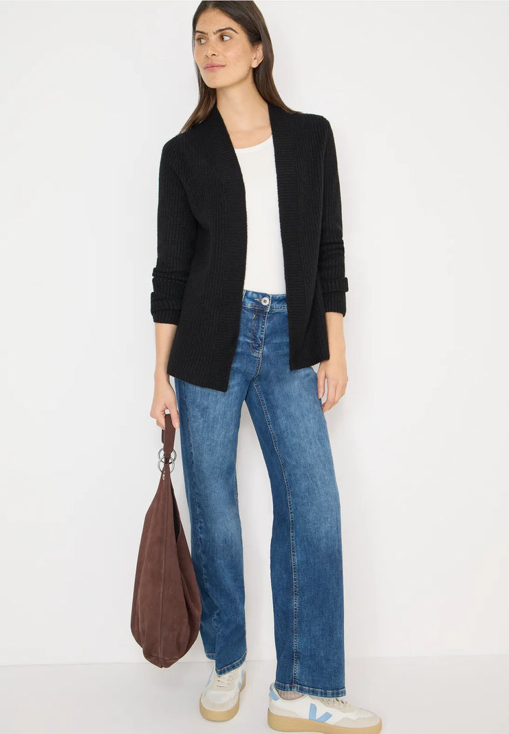 Cecil - Svart stickad kofta