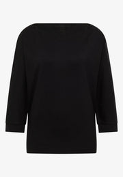 Cecil - Svart topp med fladdermusärm