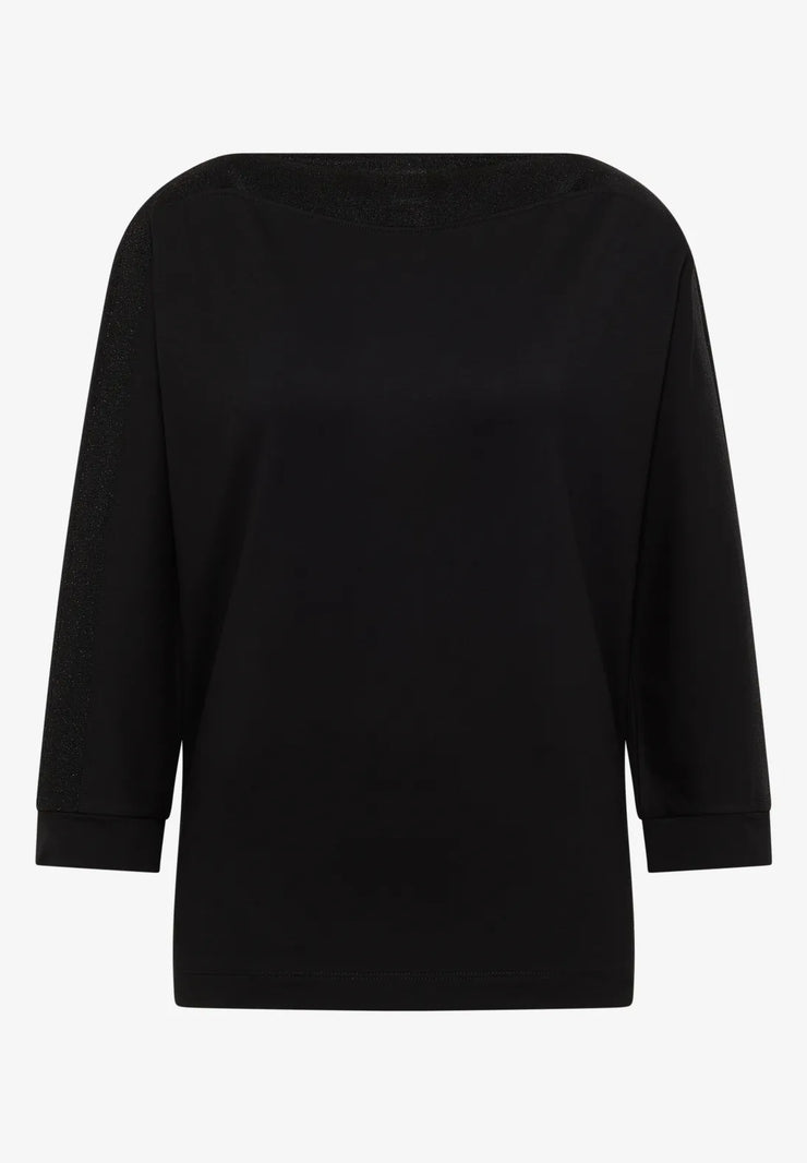 Cecil - Svart topp med fladdermusärm